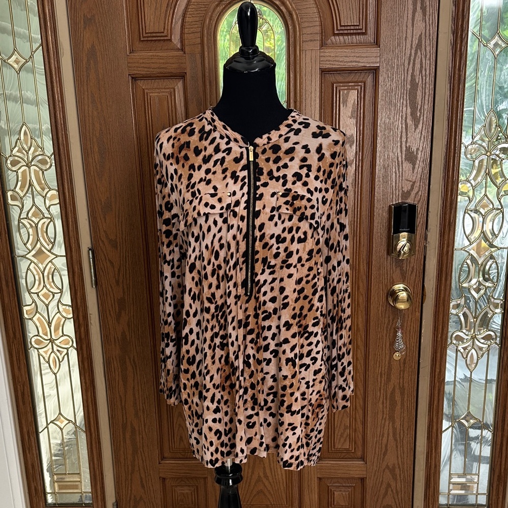 060 Calvin Klein Leopard Print Tunic